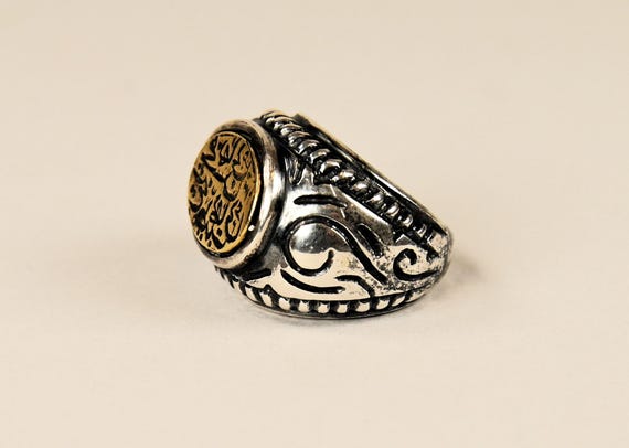 Antique islamic ring - Solid silver heavy ring - … - image 4