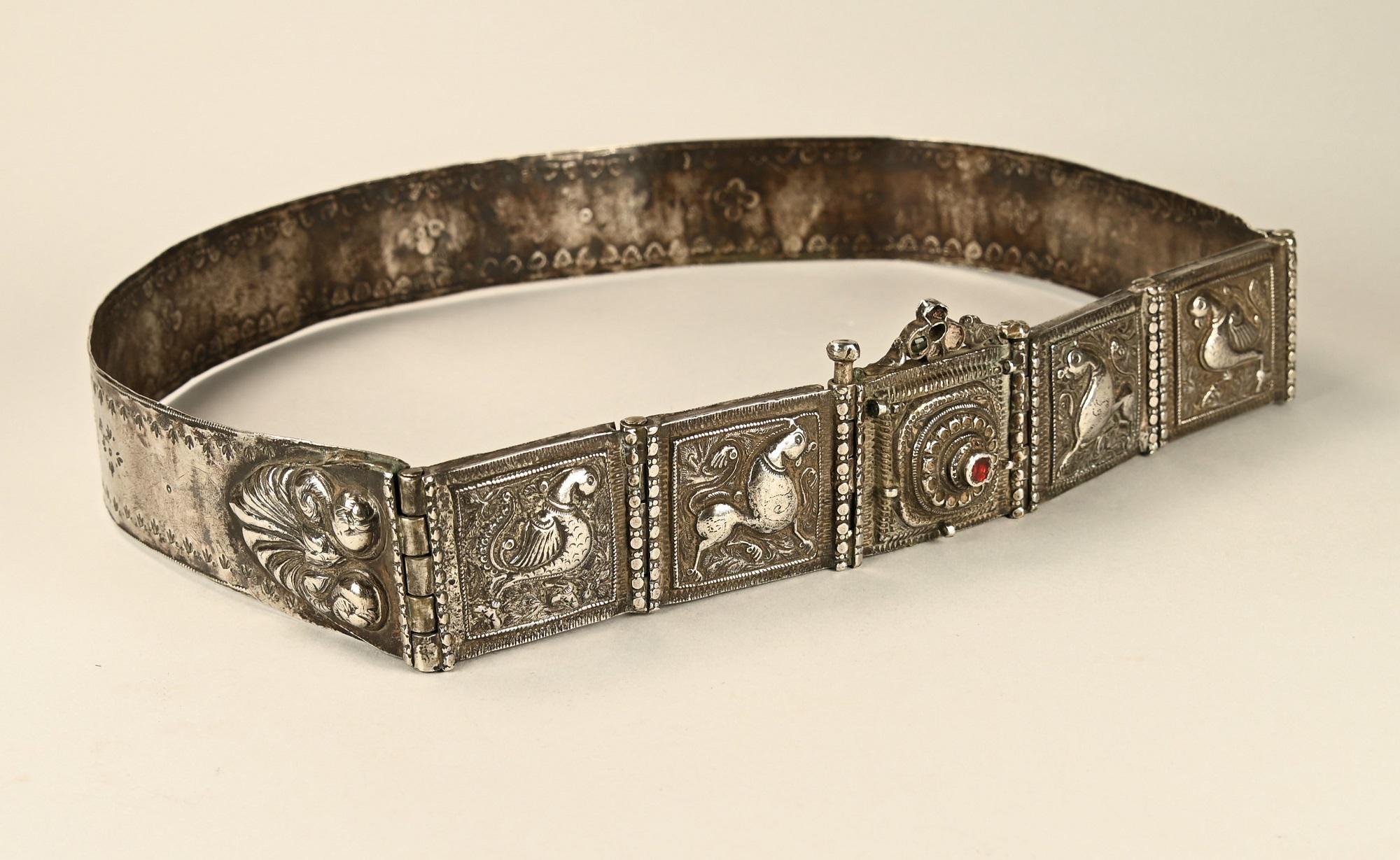 Antique Indian Silver Belt | Tamil Nadu - Etsy