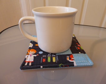 Science Girls Quilted Mug Rug
