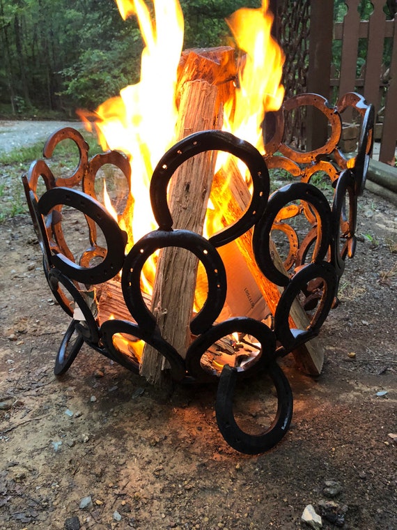 Horseshoe Firepit Etsy
