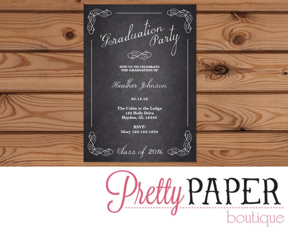 Items similar to Graduation Party Invitation - Class of 2016 - Digital