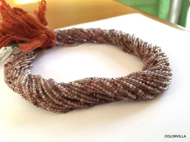 Natural Cherry Faceted Rondelles 2 mm 2.5 mm beads Cherry Beads Cherry Faceted Beads
