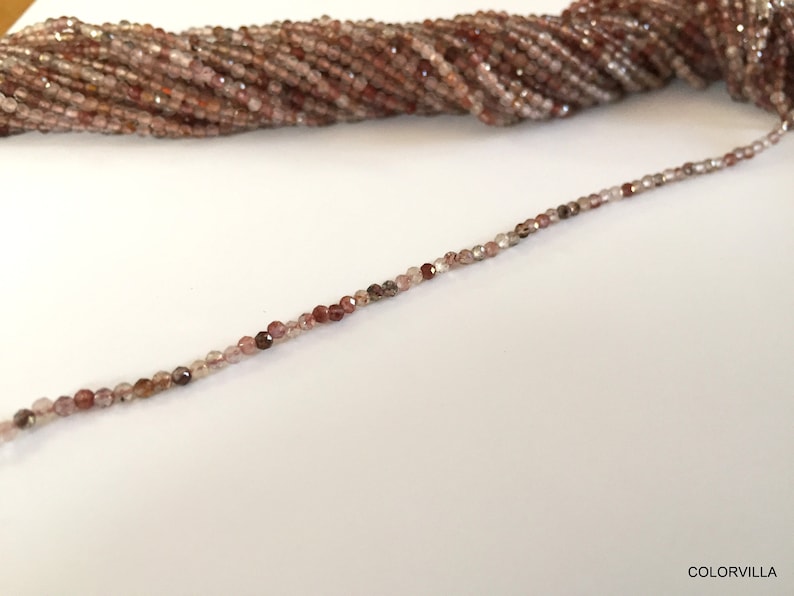 Natural Cherry Faceted Rondelles 2 mm 2.5 mm beads Cherry Beads Cherry Faceted Beads