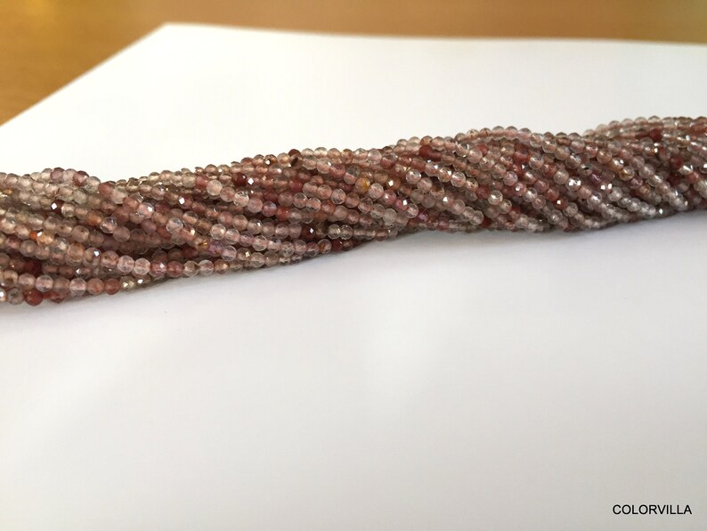 Natural Cherry Faceted Rondelles 2 mm 2.5 mm beads Cherry Beads Cherry Faceted Beads