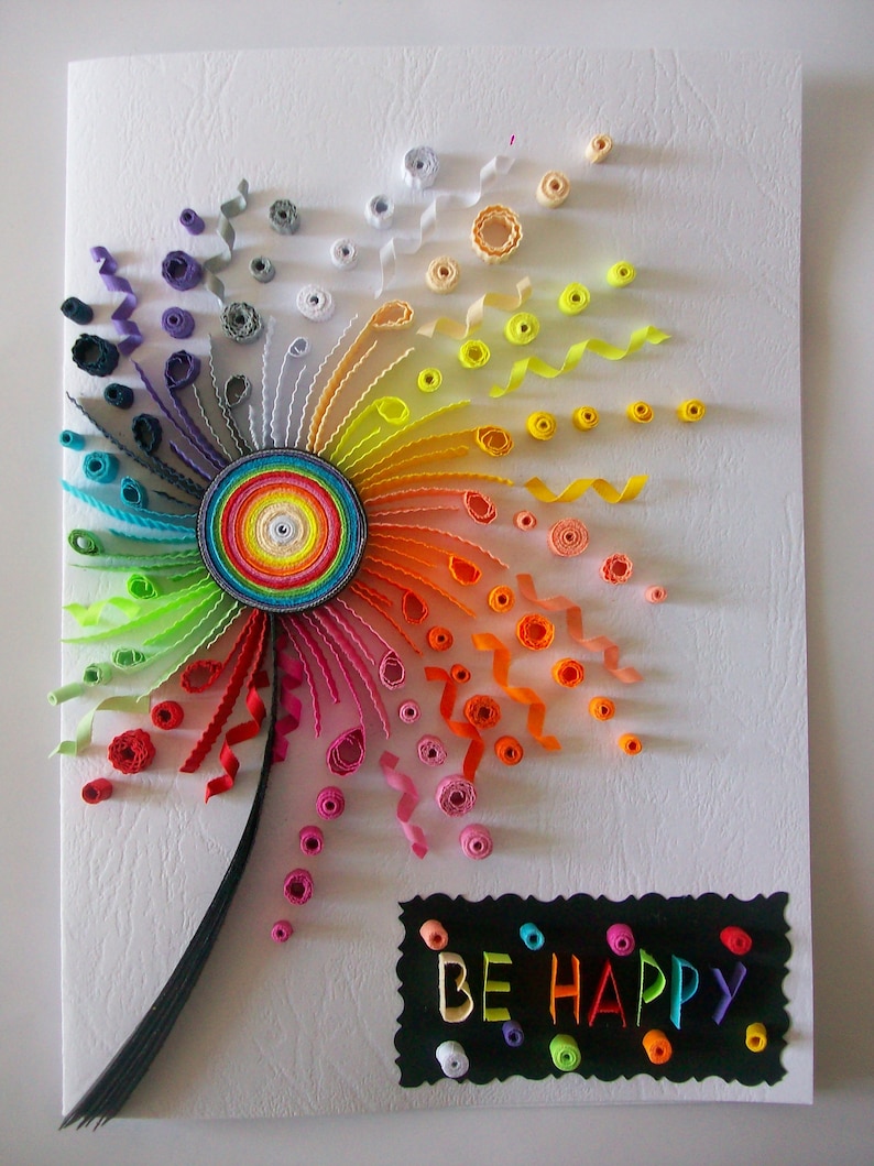 birthday card quilling card quilled birthday card paper etsy