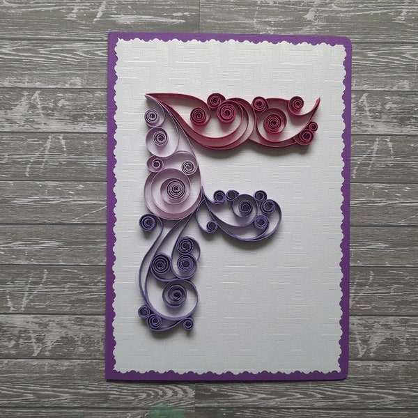 3d letters, Best friend birthday card, Quilling art, Mothers day card, Custom name, Customizable, Retirement card, 70th birthday, Handmade