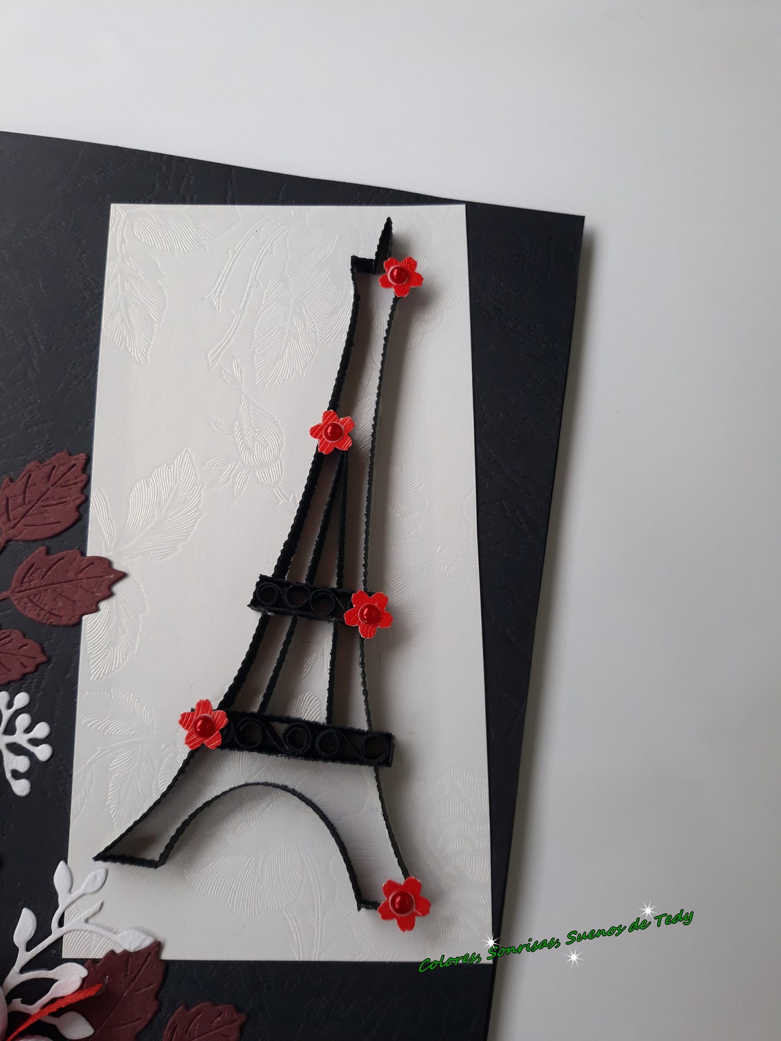 Eiffel Tower Quilled card Eiffel Tower Happy Birthday Card | Etsy