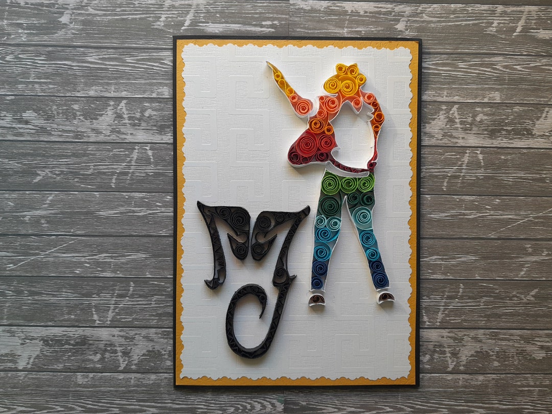 Michael Jackson Anniversary Card for Him Personalized Quilling Card