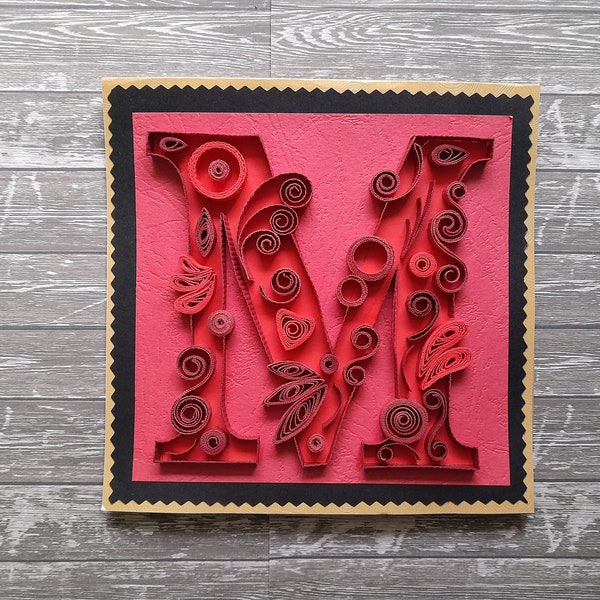 3d letters, Birthday cards for her, Mothers day card, Retirement card, Quilling art, Initial, Personalized thank you cards, Art work