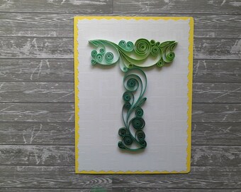 Custom birthday card, Initial, Quilling art, Happy anniversary card, Boyfriend birthday card, Monogram, Mothers day card, Name cards