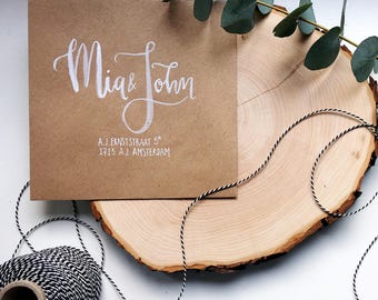 Custom envelopes calligraphy