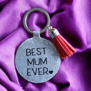 Best mum faux leather keyring