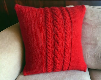Handmade cable cushion cover