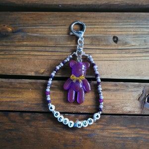 Handmade Best mum bear keyring