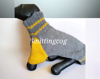 Handmade knitted dog jumper