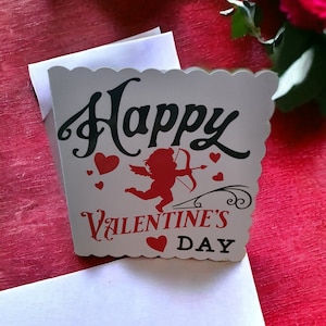 Handmade valentines card with envelope