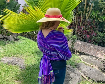 Mexican Fabric Baby Carrier, Baby Woven Wrap, Babywearing, Rebozo Wrap, Baby Shower New Mom Gift, Baby Wrap, Baby Sling, 5.5 yards, Purple