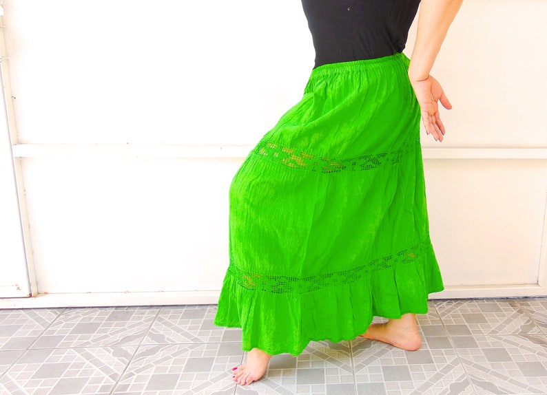 Mexican Maxi Skirt Long Skirt Floor Length Skirt Maxi Etsy