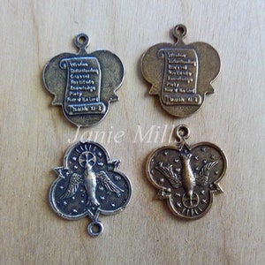 Charm Dove Holy Spirit Religious Medal Sterling or Bronze