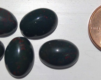 Bloodstone oval cabochon 10x14mm or 13x18mm