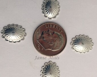 Sterling Concho Star stamped 19mm