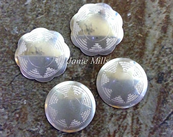 Sterling Concho Star stamped 19mm