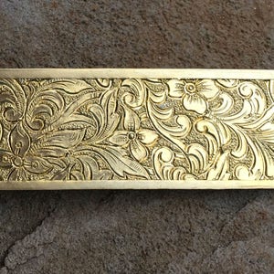 Lamp Banding Brass 1&quot; Metal Craft Floral Pattern Texture Rolling Mill
