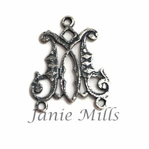 Rosary Center Link Ave Maria Scroll Sterling or Bronze