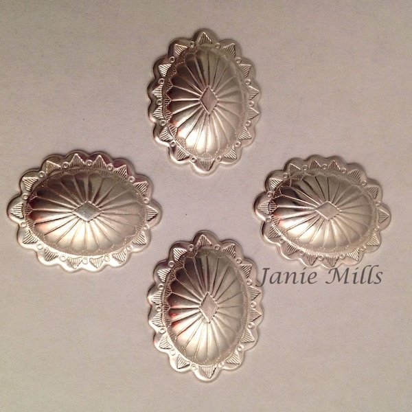 Sterling concho 17 mm x 21 mm oval
