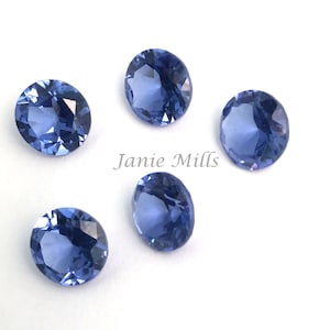 Tanzanite faceted lab gemstone  round  3mm 4mm 5mm or 6mm