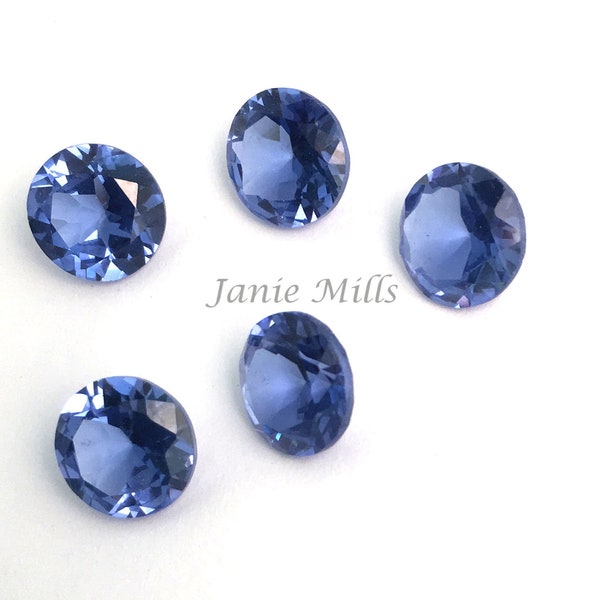 Tanzanite faceted simulated gemstone  round  3mm 4mm 5mm or 6mm