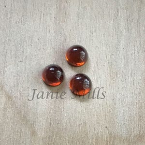 Amber Natural  4mm, 5mm, 6mm or 8mm Cabochon