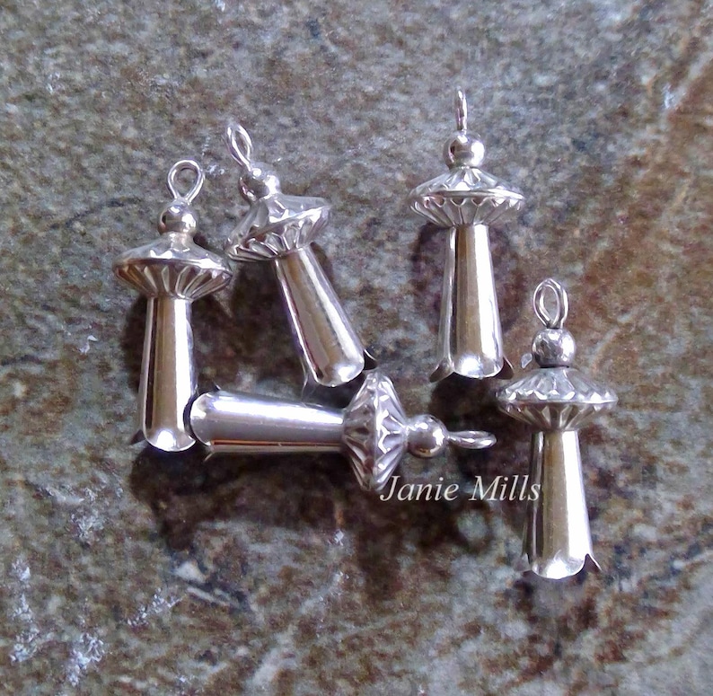 Sterling Squash Blossom Pkg of 2 Choice of 4 styles image 3
