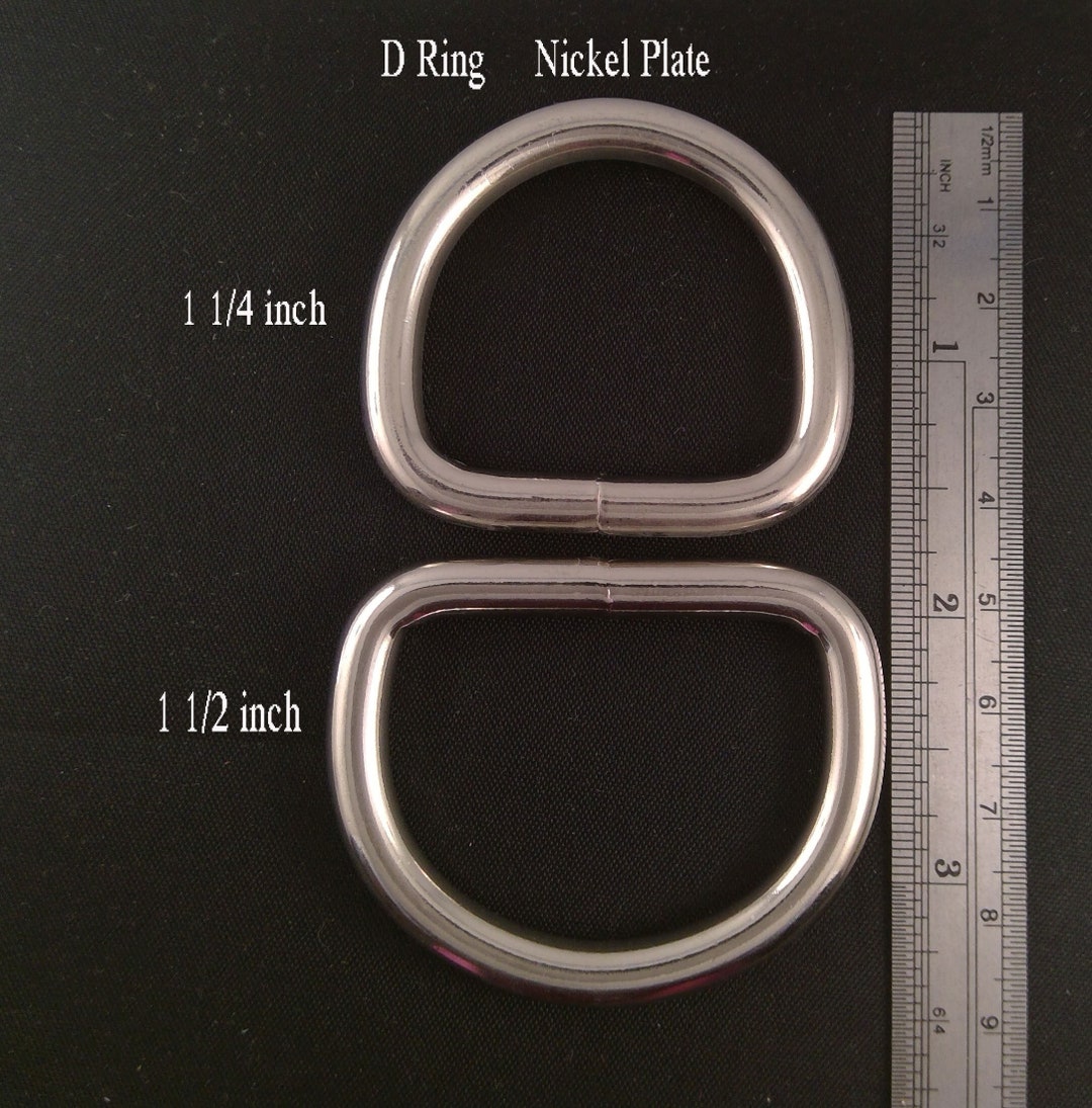 D Rings 2 Inch Nickel Plated D Rings 2 Sizes - Etsy
