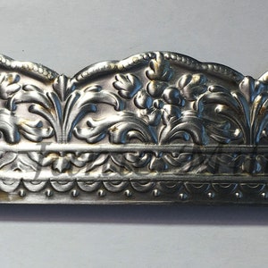 Lamp Banding unfinished Steel 1 1/8&quot; scalloped floral Craft Supply Texture for Rolling Mill