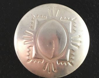 Sterling Concho round stamped 19mm or 11mm