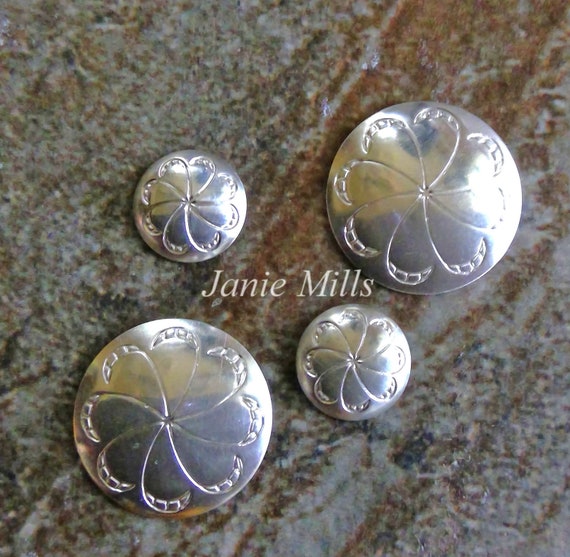 Sterling Concho Star stamped 19mm