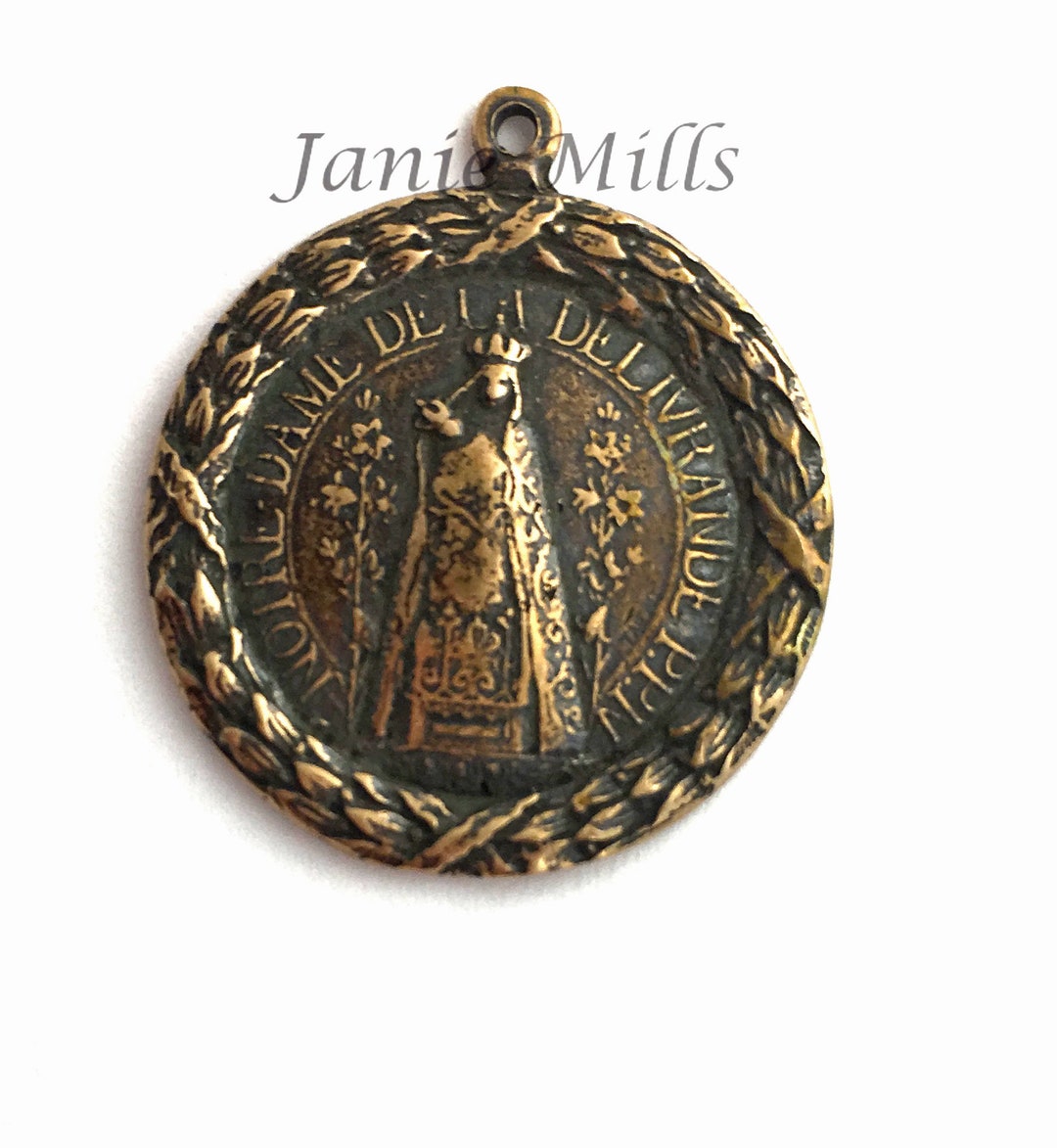 Pendant Charm Our Lady of Deliverance Notre Dame Bronze or Etsy