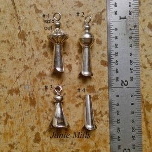 Sterling Squash Blossom Pkg of 2 Choice of 4 styles