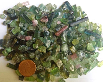 Tourmaline multi color sticks mixed pack of 55 carats