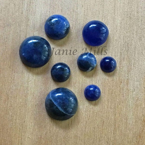 Sodalite cabochon 5mm 6mm 8mm 10mm or 12mm