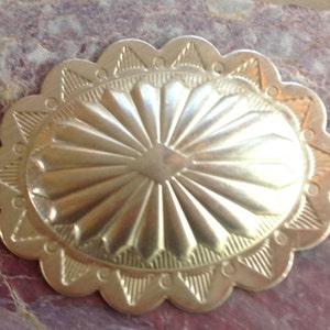 Sterling Silver Concho 44 x 34mm stamped and domed