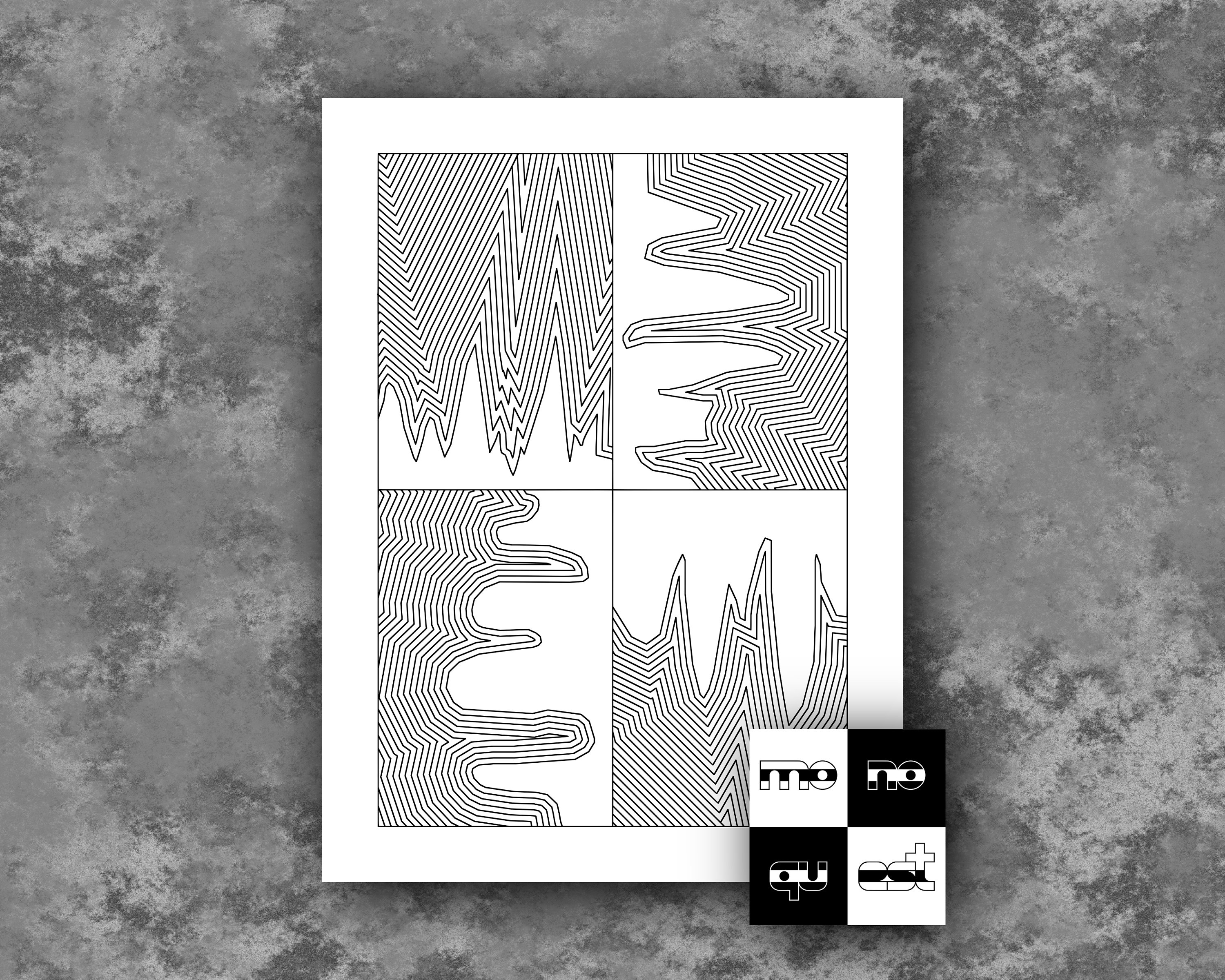 NEW Minimal Art Colouring Page Instant Download &amp; Print | Etsy
