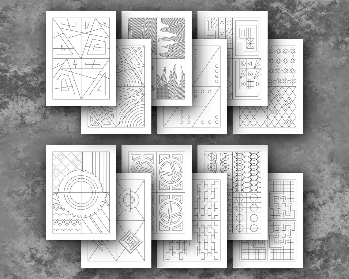 12 Printable Colouring Pages in PDF Size A4 Instant - Etsy