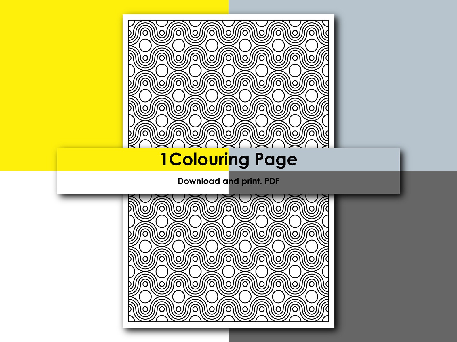 One A4 Printable Coloring Page in PDF Instant Digital Download Minimal ...