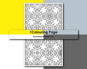 One A4 Printable Coloring Page in PDF Instant Digital - Etsy