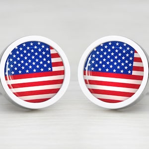 United States American Flag &quot;Stars & Stripes&quot; Cufflinks
