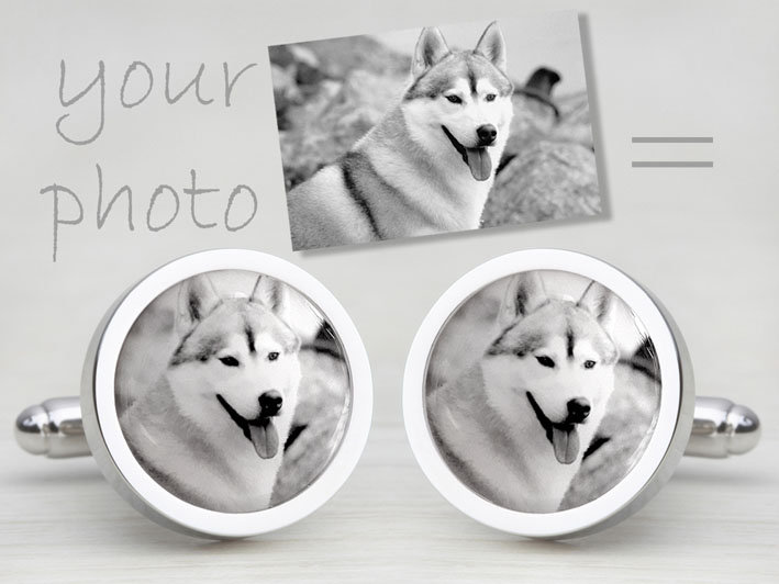 Personalized Pet Photo Cufflinks From The Dog Or Cat Any Other Animal