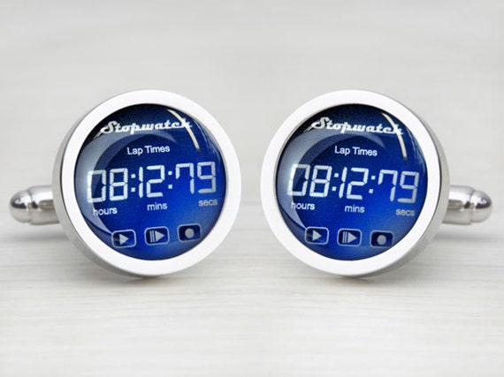 Personalised Stopwatch Cufflinks