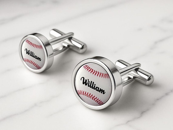 Personalized Baseball Cufflinks